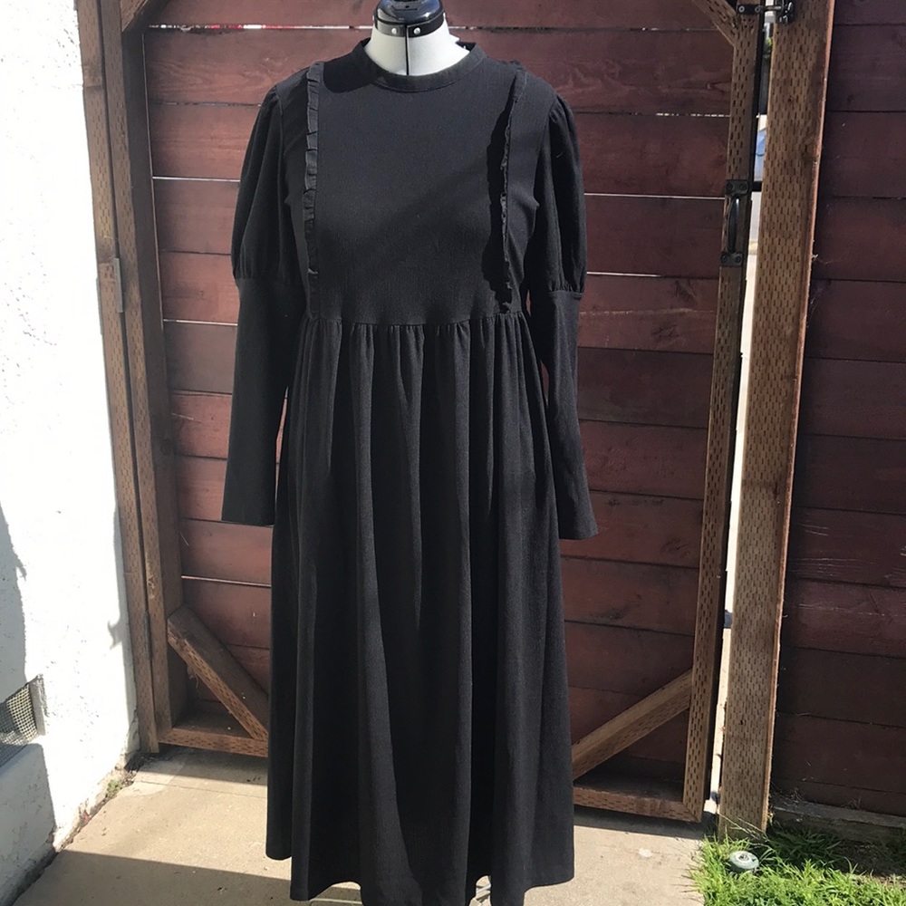 COPY - Topshop Textured Long Sleeve Midi Dress